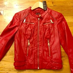 leather jacket, size small, never worn.